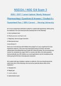NSG124 &sol; NSG 124 Complete Course BUNDLE 2026&sol;2027 &vert; Exams 1-3 &plus; Final &vert; Pharmacology Q&A &vert; Herzing University &vert; Guaranteed Pass - A&plus; Graded