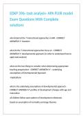 EDKP 396- task analysis- APA PLIIR model Exam Questions With Complete solutions&period;