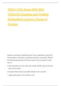 NR511 CEA Exam 2025-2026 UPDATE Questions and Verified Rationalized Answers&comma; Exams of Nursing