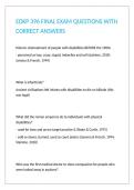 EDKP 396 FINAL EXAM QUESTIONS WITH CORRECT ANSWERS
