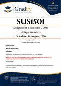 SUS1501 Assignment 2 &lpar;ANSWERS&rpar; Semester 2 2026 - Due 14 August 2026