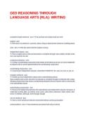 GED REASONING THROUGH LANGUAGE ARTS