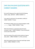 DMS 206 GYN EXAM QUESTIONS WITH CORRECT ANSWERS