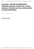 TMC EXAM &ndash; SECURE COMPREHENSIVE THERAPIST SAE Exam Complete Test &comma; Practice Questions&comma; Verified Answer Key&comma; and Study Guide for &lpar;Latest 2026 Edition&rpar;&NewLine;&NewLine;