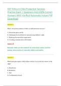 DCF Ethics in Child Protection Services &NewLine;Practice Exam &vert; Questions And 100&percnt; Correct &NewLine;Answers With Verified Rationales Instant Pdf &NewLine;Download 