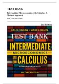Test Bank &mdash; Intermediate Microeconomics with Calculus&colon; A Modern Approach&comma; 2nd Edition &lpar;Varian & Melitz&comma; 2024&rpar; &vert; All Chapters 1-38 Covered