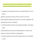 WGU C949 DATA STRUCTURES AND ALGORITHMS  EXAM  &vert; 80 COMPLETE QUESTIONS WITH EXPERT SOLUTIONS &vert; 2026 LATEST UPDATED &vert; GET A&plus;