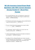 NC Life Insurance Actual Exam Study &NewLine;Questions with 100&percnt; Correct Answers &NewLine;Already Graded A&plus; &vert; Brand New &NewLine;Version