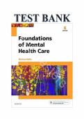 Test bank for Foundations of Mental Health Care 6th Edition&NewLine;by Michelle Morrison-Valfre RN BSN MHS FNP &lpar;Author&rpar; all pages fully covered with test questions graded A&plus;