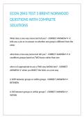 ECON 2843 TEST 3 BRENT NORWOOD QUESTIONS WITH COMPLETE SOLUTIONS