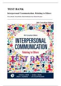 Test Bank &mdash; Interpersonal Communication&colon; Relating to Others&comma; 8th Canadian Edition &lpar;Beebe&comma; Beebe&comma; Redmond & Salem-Wiseman&comma; 2020&rpar; &vert; All Chapters 1-11 Covered