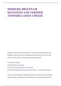 MEDSURG-HESI EXAM QUESTIONS AND VERIFIED ANSWERS LATEST UPDATE&NewLine;&NewLine;