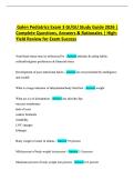 Galen Pediatrics Exam 3 GI&sol;GU Study Guide 2026 &vert; Complete Questions&comma; Answers & Rationales &vert; High-Yield Review for Exam Success