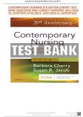 Contemporary Nursing 8th Edition by Barbara Cherry & Susan R&period; Jacob Test Bank &vert;ISBN&colon; 9780323554206&vert; Complete Guide A&plus;&lbrack;