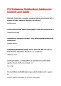 FTCE Professional Education Exam Questions and Answers&vert; Latest Update 2026&sol;27
