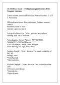 BIO 322&sol; BIO322&NewLine;Grand Canyon University -GCU BIO322 Exam 1 &lpar;Pathophysiology&rpar; Questions With Complete Solutions