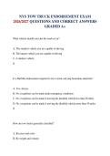 NYS TOW TRUCK ENDORSEMENT EXAM 2026&sol;2027 QUESTIONS AND CORRECT ANSWERS GRADED A&plus;&NewLine;&NewLine;