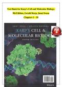 Test Bank for Karp&rsquo;s Cell and Molecular Biology&comma; &NewLine;9th Edition&comma; Gerald Karp&comma; Janet Iwasa&NewLine;Chapters 1 - 18