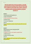 NR-520&colon; Applied Theoretical Foundations&comma; Scientific &NewLine;Inquiry & Decision-Making LATEST 2026 ACTUAL EXAM &NewLine;WITH COMPLETE QUESTIONS AND CORRECT DETAILED &NewLine;ANSWERS &lpar;100&percnt; VERIFIED ANSWERS&rpar; &vert;ALREADY &NewLine;GRADED A&plus;