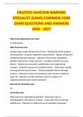 ENLISTED AVIATION WARFARE &NewLine;SPECIALIST &lpar;EAWS&rpar; COMMON CORE &NewLine;EXAM QUESTIONS AND ANSWERS &NewLine;2026 - 2027