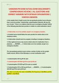 CANADIAN PN EXAM ACTUAL EXAM 2026 &lpar;MOSBY'S &NewLine;COMPREHENSIVE REVIEW&rpar; &vert; ALL QUESTIONS AND &NewLine;CORRECT ANSWERS WITH DETAILED EXPLANATIONS &vert; &NewLine;VERIFIED ANSWERS 