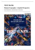 Test Bank &mdash; Human Geography&colon; A Spatial Perspective&comma; 1st Edition &lpar;Bednarz&comma; Bockenhauer & Hiebert&comma; 2023&rpar; &vert; All Chapters 1-20 Covered