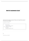 WHITE DIAMOND FINAL EXAM STUDY GUIDE QUESTIONS AND VERIFIED ANSWERS