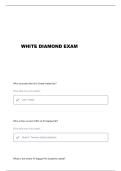  WHITE DIAMOND FINAL EXAM QUESTIONS AND VERIFIED ANSWERS