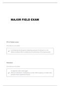  MAJOR FIELD TEST CRIMINAL JUSTICE QUESTIONS AND VERIFIED ANSWERS