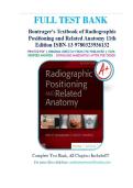 Test Bank for Bontrager&rsquo;s Textbook of Radiographic Positioning and Related Anatomy 11th Edition Lampignano