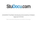 Test Bank&colon; Introductory Econometrics&colon; A Modern Approach &lpar;5th Edition&rpar; &ndash; Jeffrey M&period; Wooldridge &vert; Complete Chapter Solutions & Practice