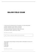 MAJOR FIELD TEST &lpar;MFT&rpar; QUESTIONS AND VERIFIED ANSWERS