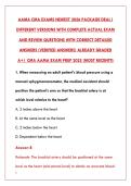 AAMA CMA EXAM NEWEST 2026 TEST BANK &ndash; 200&plus; ACTUAL EXAM QUESTIONS WITH VERIFIED ANSWERS & RATIONALES&NewLine;&NewLine;