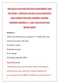 ABO NCLE EXAM NEWEST 2026 TEST BANK &ndash; 650&plus; REAL EXAM QUESTIONS WITH CORRECT VERIFIED ANSWERS & DETAILED RATIONALES&NewLine;&NewLine;