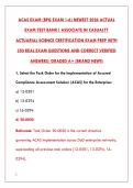 ACAS EXAM NEWEST 2026 TEST BANK &ndash; 200&plus; REAL EXAM QUESTIONS WITH CORRECT VERIFIED ANSWERS & DETAILED RATIONALES&NewLine;&NewLine;