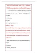 AHA PALS CERTIFICATION EXAM NEWEST 2026 TEST BANK &ndash; 200&plus; REAL EXAM QUESTIONS WITH CORRECT VERIFIED ANSWERS & DETAILED RATIONALES&NewLine;&NewLine;