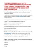 WGU D311 MICROBIOLOGY OA PRE-ASSESSMENT MEGA BUNDLE &vert; COMPLETE STUDY GUIDE & PRACTICE QUESTIONS &lpar;2026&ndash;2027&rpar; &vert; OBJECTIVE ASSESSMENT READINESS REVIEW