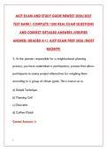 AICP EXAM NEWEST 2026 TEST BANK &ndash; 200&plus; REAL EXAM QUESTIONS WITH CORRECT VERIFIED ANSWERS & DETAILED RATIONALES&NewLine;&NewLine;