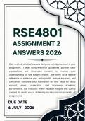 RSE4801 Assignment 2 2026 Memo &vert; Due Date 6 July 2026