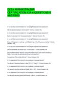 OKTA ADMINISTRATOR CERTIFICATION EXAM QUESTIONS & ANSWERS &vert; GRADED A