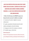 ASAP PACE CERTIFICATION EXAM NEWEST 2026 TEST BANK &ndash; 200&plus; REAL EXAM QUESTIONS WITH CORRECT VERIFIED ANSWERS & DETAILED RATIONALES&NewLine;&NewLine;