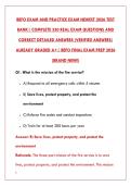 BEFO EXAM NEWEST 2026 TEST BANK &ndash; 350&plus; REAL EXAM QUESTIONS WITH CORRECT VERIFIED ANSWERS & DETAILED RATIONALES&NewLine;&NewLine;