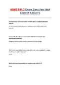 ASME B31&period;3 Process Piping Code &ndash; Exam Questions and Correct Answers Study Guide