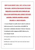 CBMT EXAM NEWEST 2026 TEST BANK &ndash; 200&plus; REAL EXAM QUESTIONS WITH CORRECT VERIFIED ANSWERS & DETAILED RATIONALES&NewLine;&NewLine;