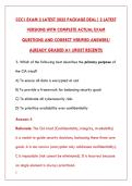 CCC1 EXAM 2 LATEST 2025 TEST BANK &ndash; 200&plus; REAL EXAM QUESTIONS WITH CORRECT VERIFIED ANSWERS & DETAILED RATIONALES&NewLine;&NewLine;