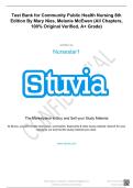 Community&sol;Public Health Nursing&comma; 8th Edition &vert; Complete Study Guide&comma; Test Bank&comma; Exam Questions & Verified Answers &vert; Public Health Nursing Success Bundle