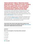 TEXAS NOTARY PUBLIC PRACTICE EXAM &lpar;2026 EDITION&rpar; &vert; COMPLETE STUDY GUIDE & PRACTICE QUESTIONS WITH ANSWERS & DETAILED RATIONALES &vert; TEXAS NOTARY COMMISSIONER CERTIFICATION PREP