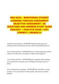 WGU D638 &ndash; MONITORING STUDENT LEARNING THROUGH ASSESSMENT OBJECTIVE ASSESSMENT &vert; OA QUESTIONS AND ANSWERS STUDY GUIDE 2026&sol;2027 &plus; PRACTICE EXAM &vert; 100&percnt; CORRECT &vert; GRADED A&plus;&NewLine;