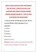 CMN 574 EXAM 1 PREP 2026 &ndash; 200 REAL EXAM QUESTIONS & DETAILED ANSWERS &vert; NURSE PRACTITIONER BOARD REVIEW&NewLine;&NewLine;