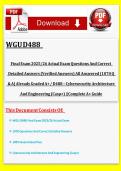 WGU D488 Final Exam Questions & Answers &vert; Complete Study Guide&comma; Practice Test&comma; Exam Prep & Verified Solutions &vert; Western Governors University Success Bundle